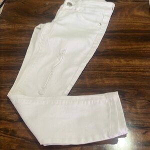 Dynamite White Skinny Jeans Distressed Casual Style